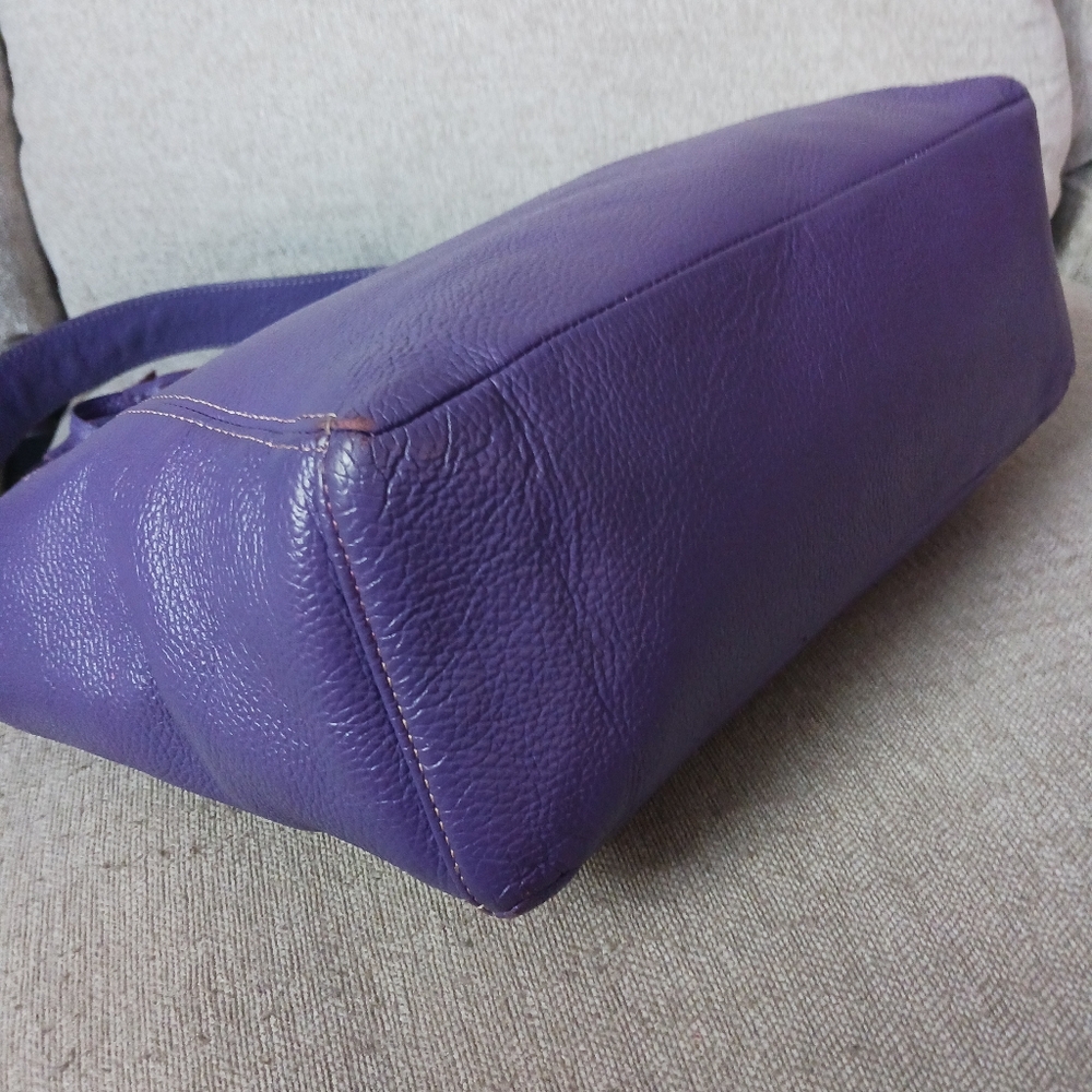 Laggo Purple Leather Shoulders  Bag - Picture 7 of 13